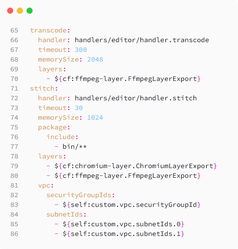 video editing api infrastructure as code