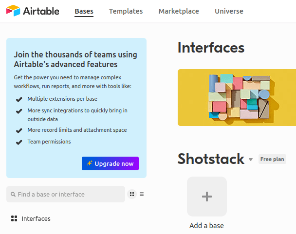 Creating an Airtable Base