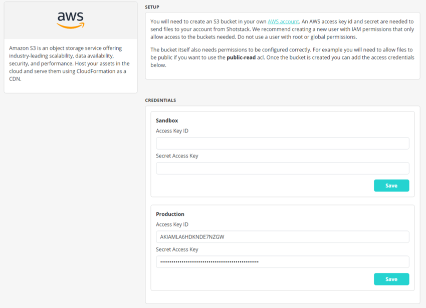 AWS s3 destination